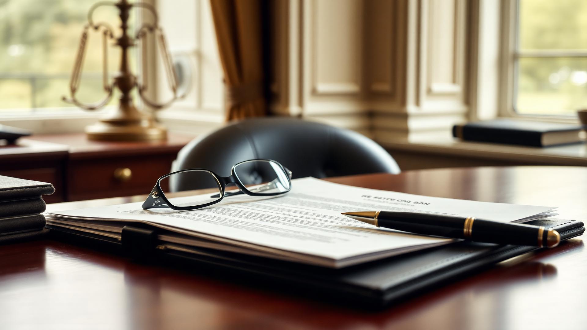 A real estate purchase contract with a fountain pen